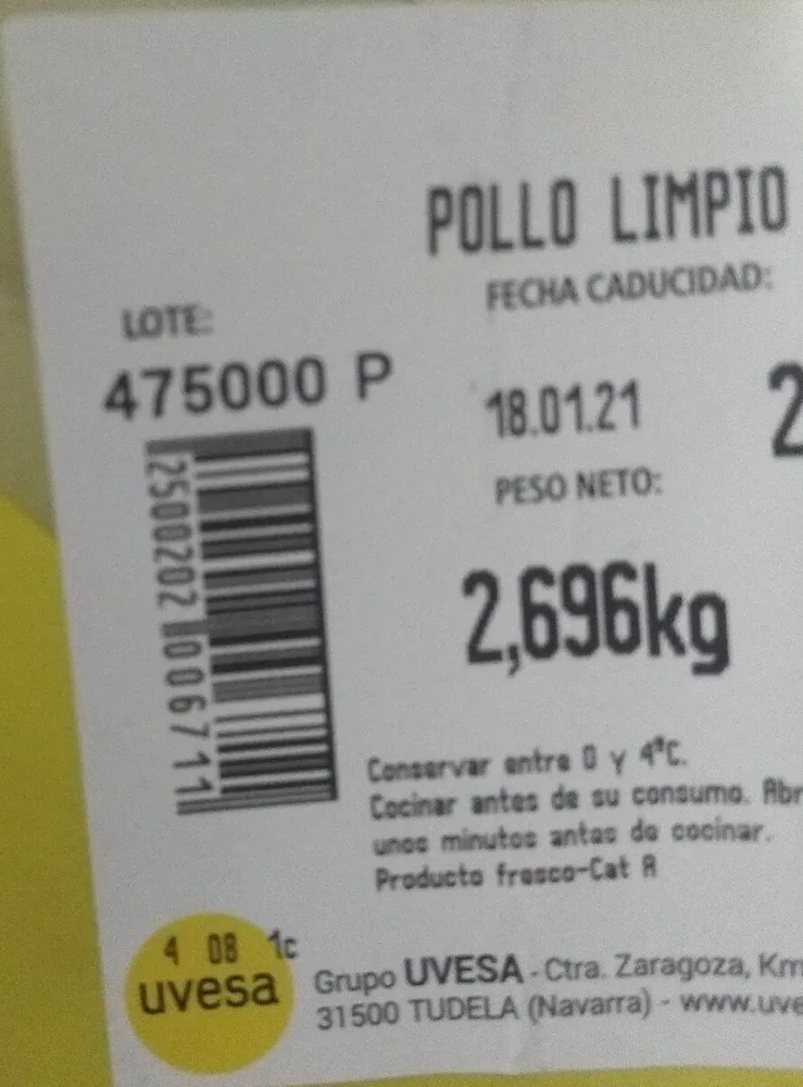 Pollo limpio