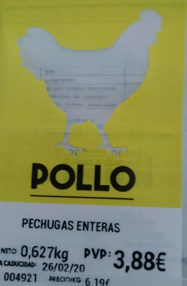 Pollo pechugas enteras