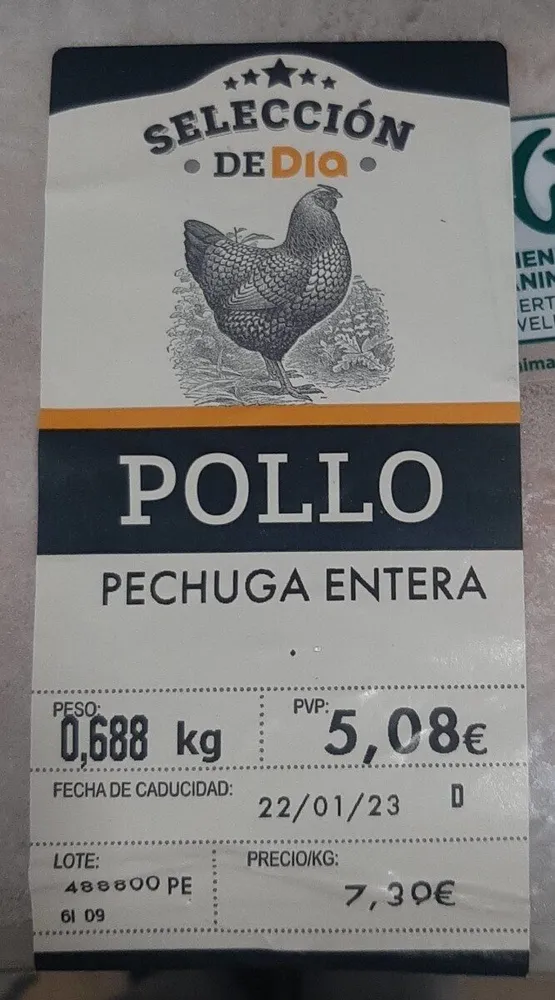 Pechuga entera pollo