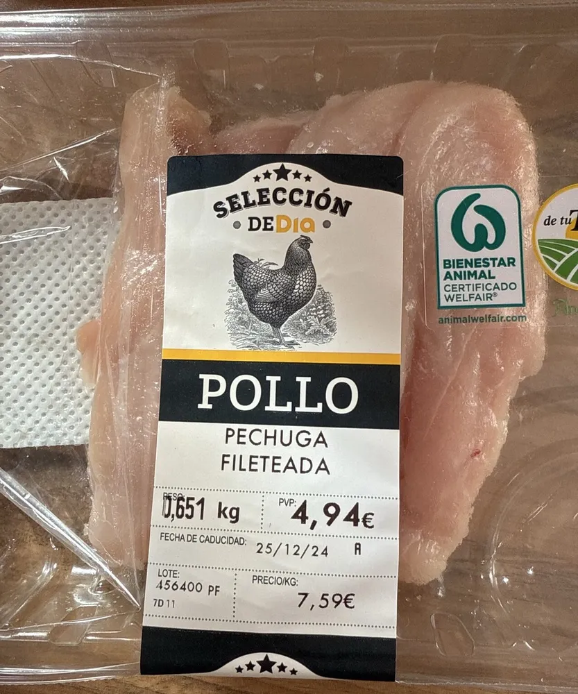 Pollo Pechuga Fileteada