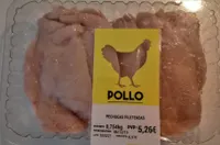 Pechugas de pollo fileteada