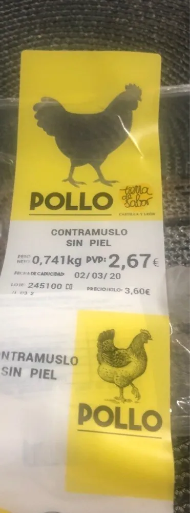 Contramuslo sin piel