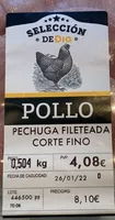 Pechuga de pollo corte fino