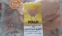 Pechuga Fileteada Corte Fino de Pollo