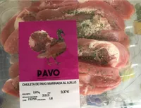 Chuleta de pavo marinada al ajillo