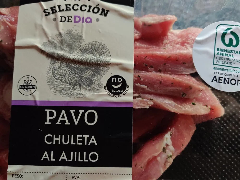Chuleta de pavo al ajillo