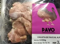 Chuleta de pavo al ajillo