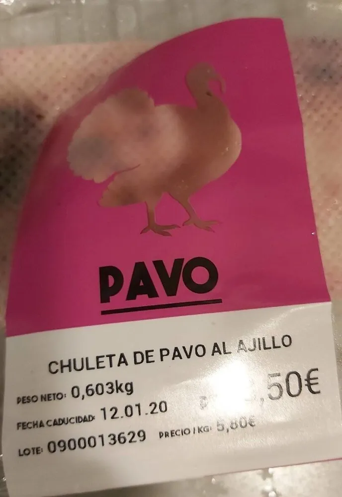 Pavo Chuleta al ajillo