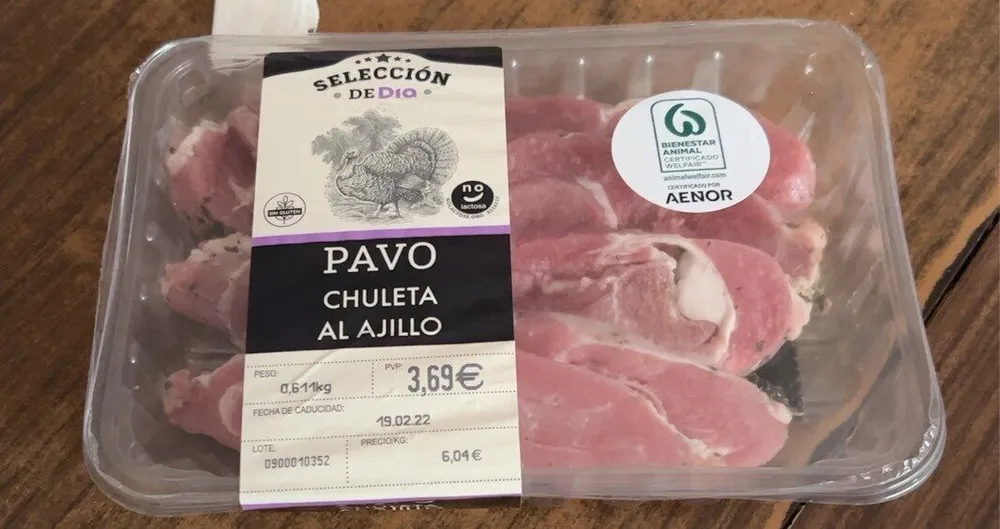 Chuleta de pavo al ajillo