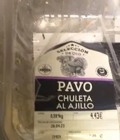 Pavo chuleta al ajillo