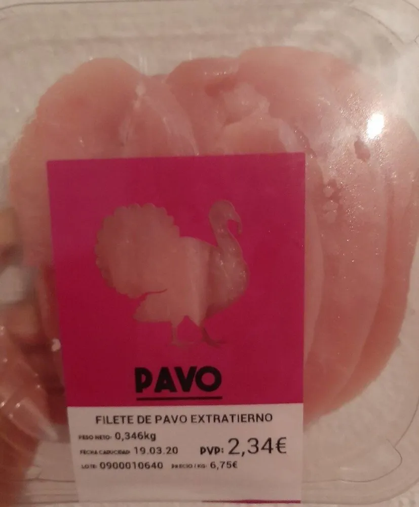 Filete de pavo extratierno