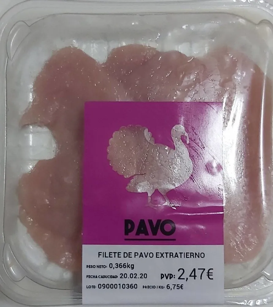 Filete de pavo extratierno