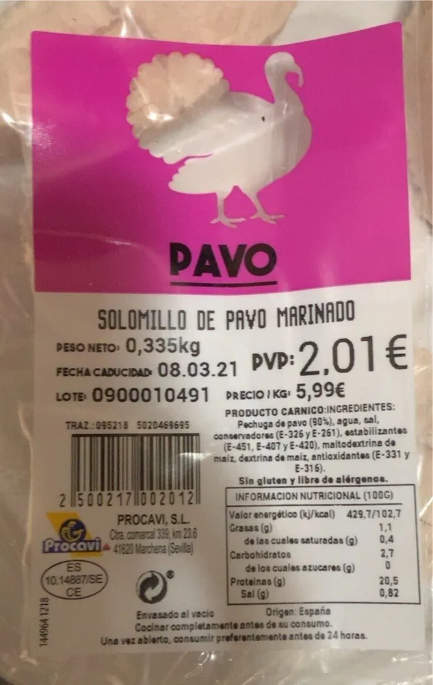 Solomillo de Pavo Marinado