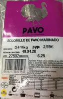 Solomillo de pavo marinado
