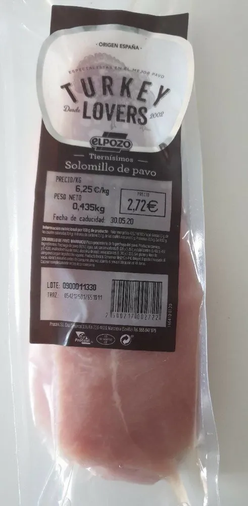 Solomillo de pavo marinado