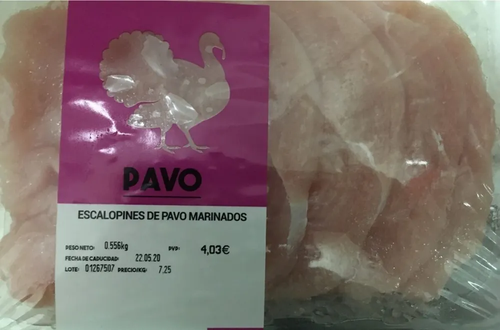 Escalopines de pavo marinados
