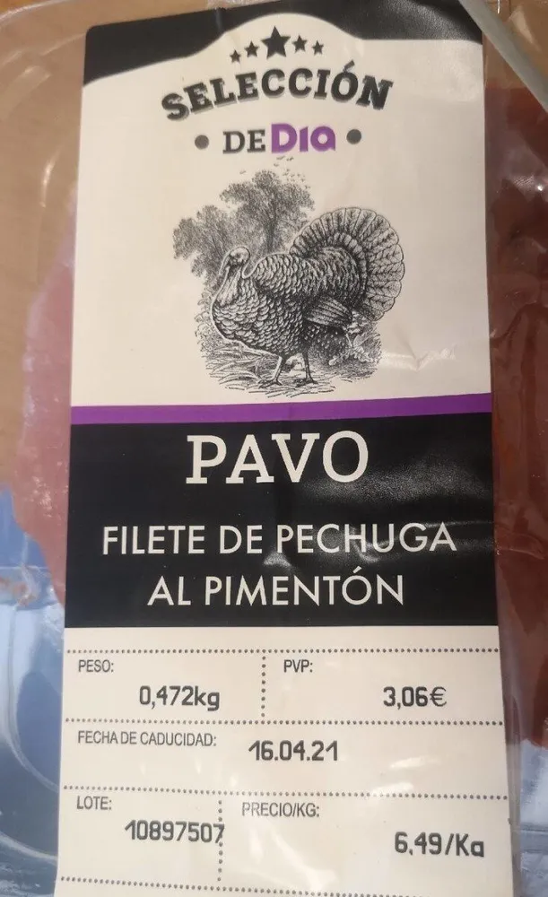 Pechuga de pavo al pimentón