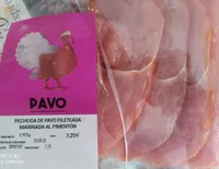 Pechuga de pavo fileteada marinada al pimentón