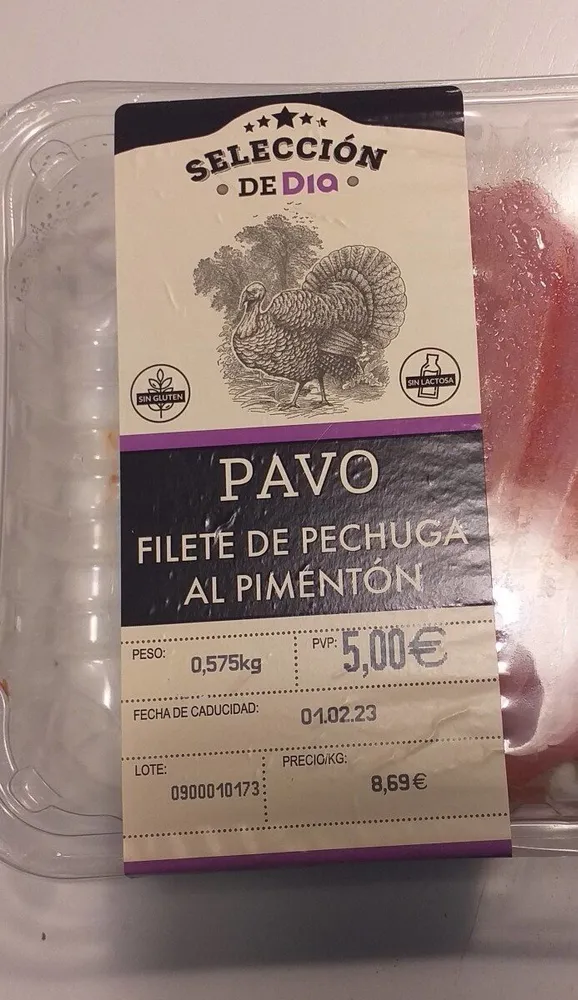 Filete pechuga de pavo al pimenton