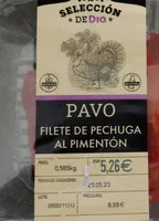 Pavo filete de pechuga al pimenton