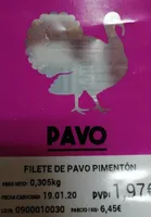 Filete de pavo pimentón