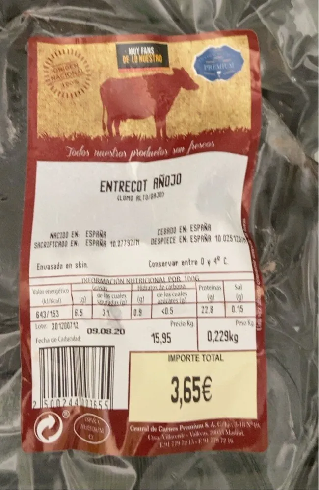 Entrecot añojo