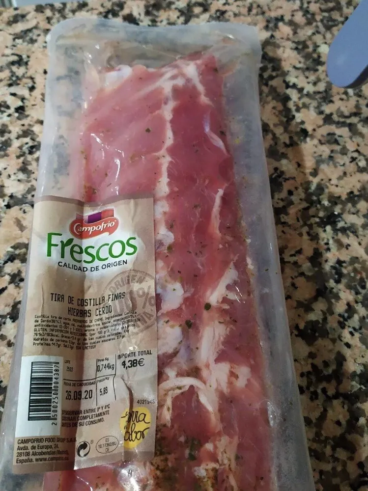 Tira de costilla finas hierbas