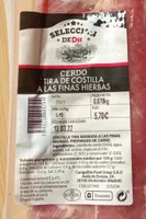Tira de costilla de cerdo a las finas hierbas