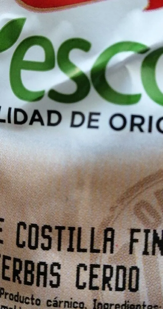 Tira de costillas finas hierbas cerdo