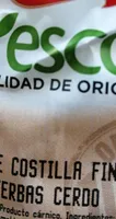 Tira de costillas finas hierbas cerdo