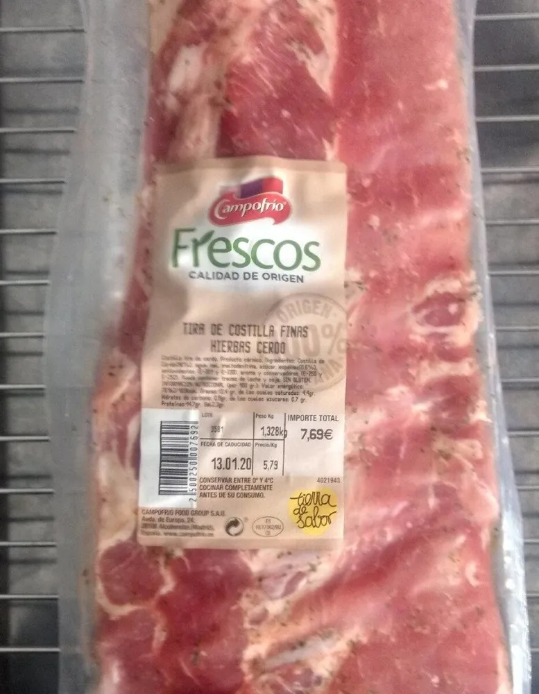 Tira de costilla finas hierbas