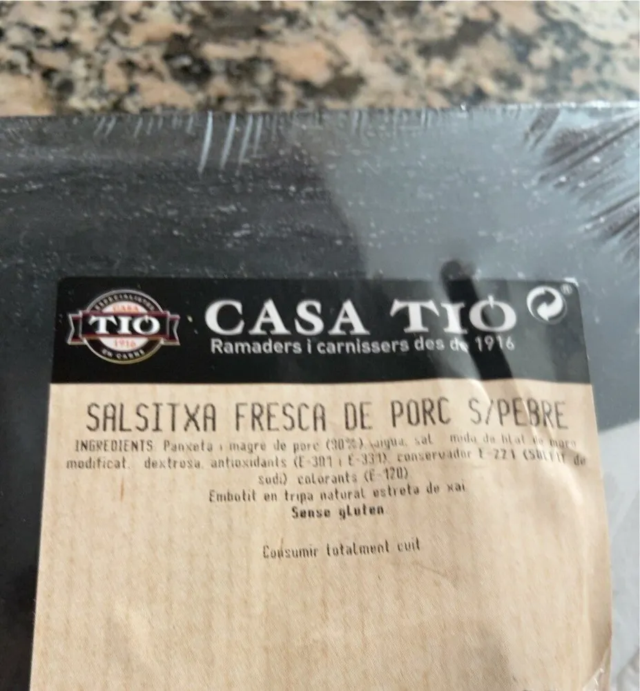 salsitxa fresca de porc