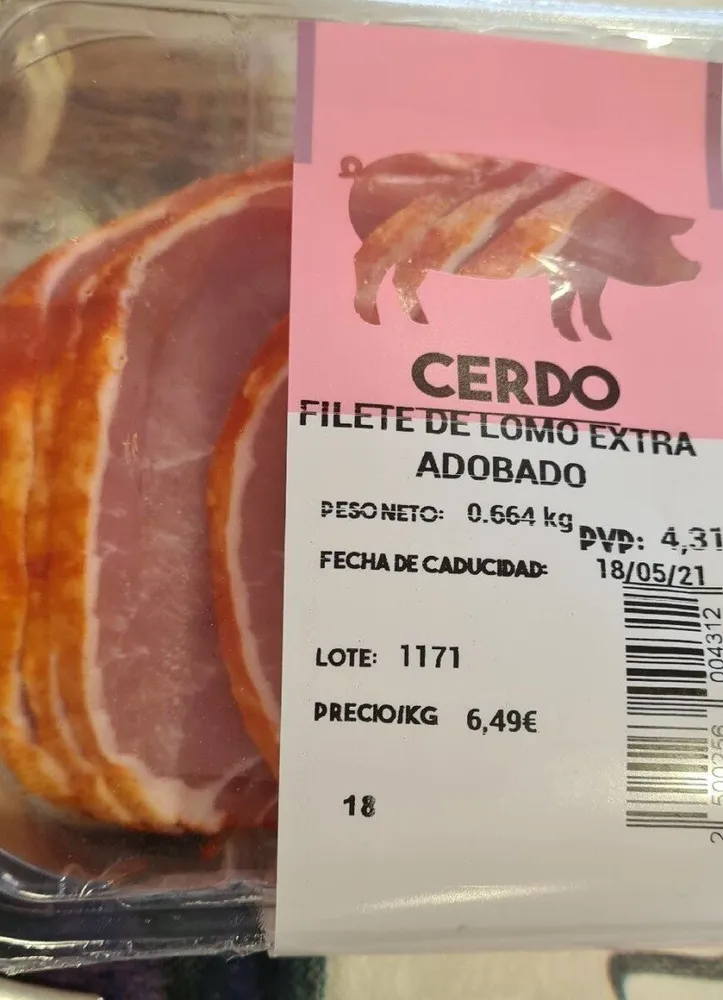 Cerdo Filete de lomo extra adobado