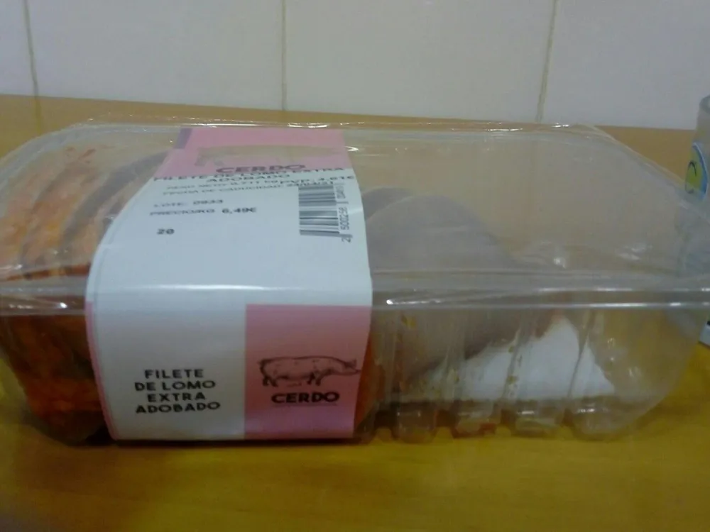 Filete de lomo de cerdo adobado