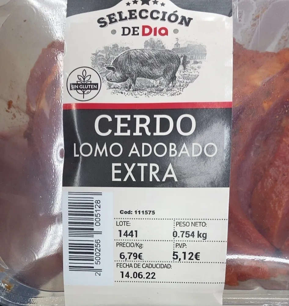 Cerdo lomo adobado extra