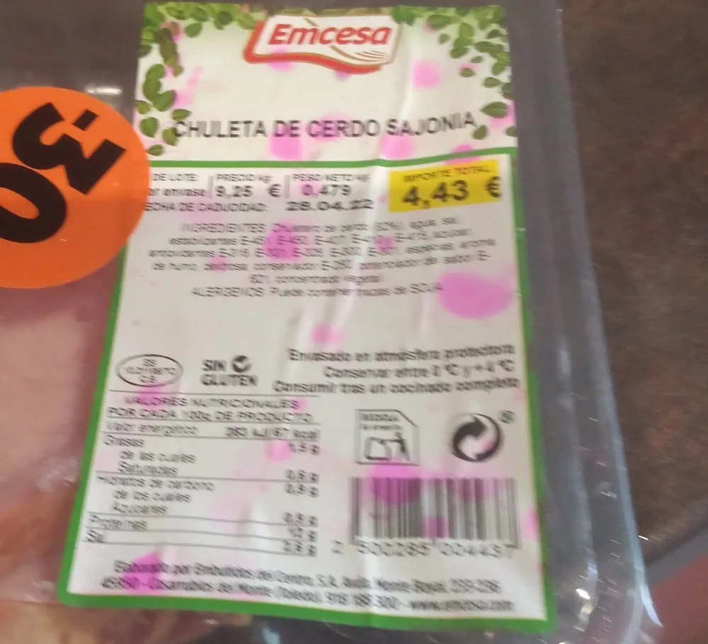 Chuleta de cerdo de Sajonia