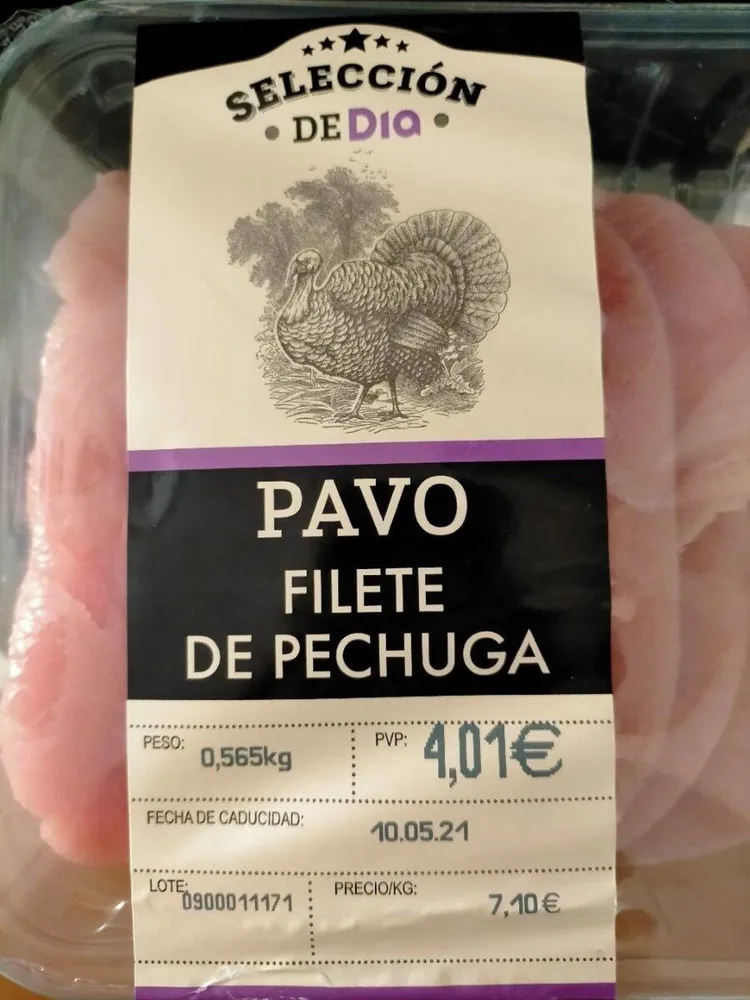 Filetes de pechuga de pavo
