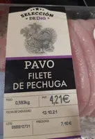 Pavo pechuga fileteado