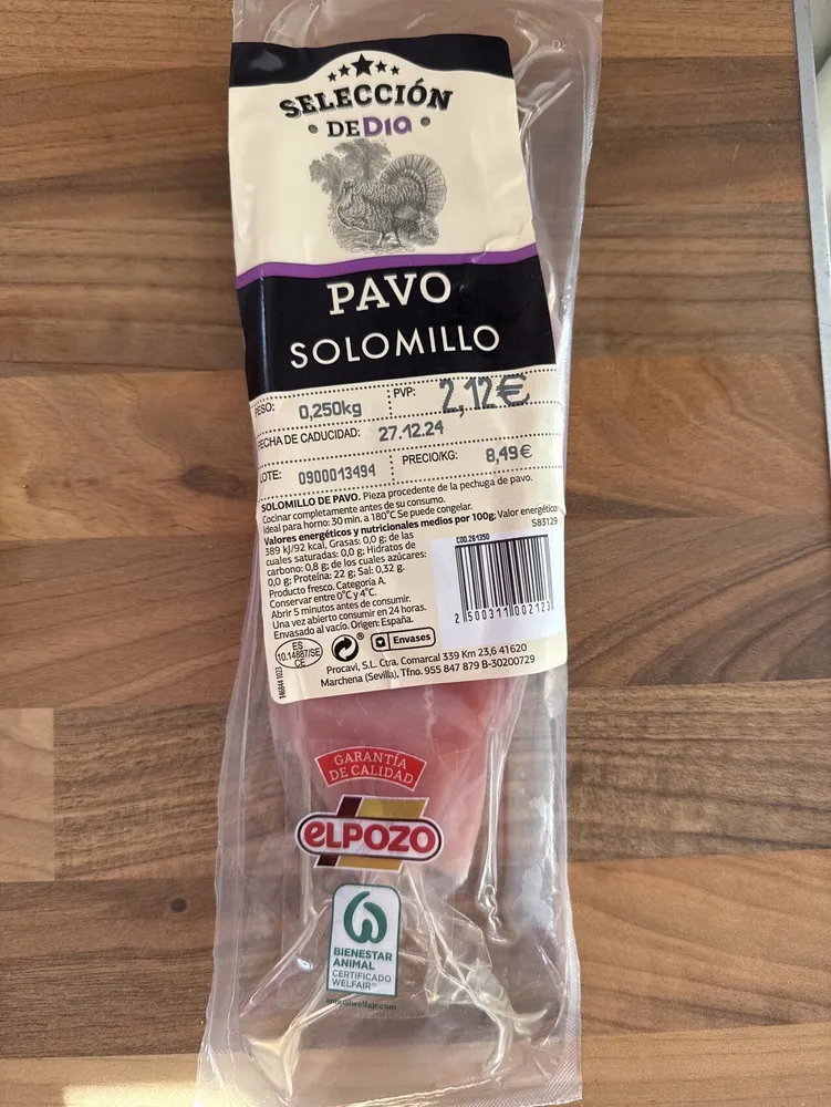 Solomillo de pavo