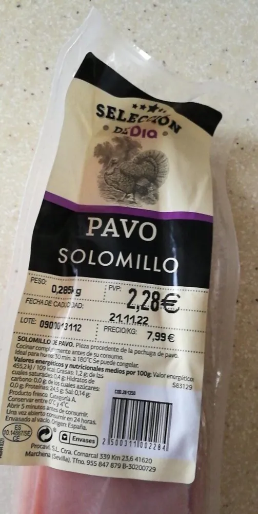 Solomillo de pavo