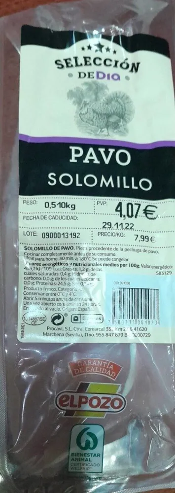 Pavo Solomillo