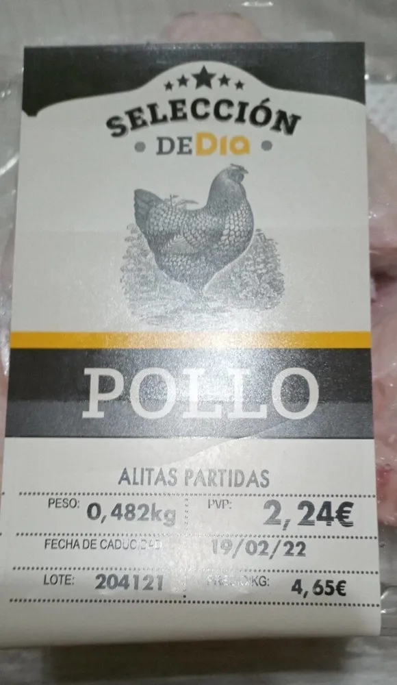 Alitas partidas