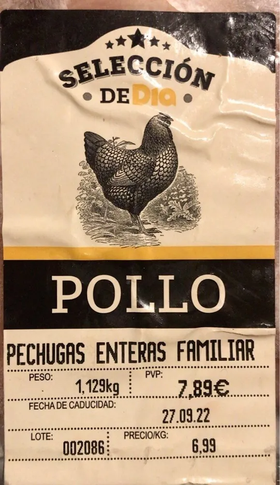 Pechuga de pollo entera