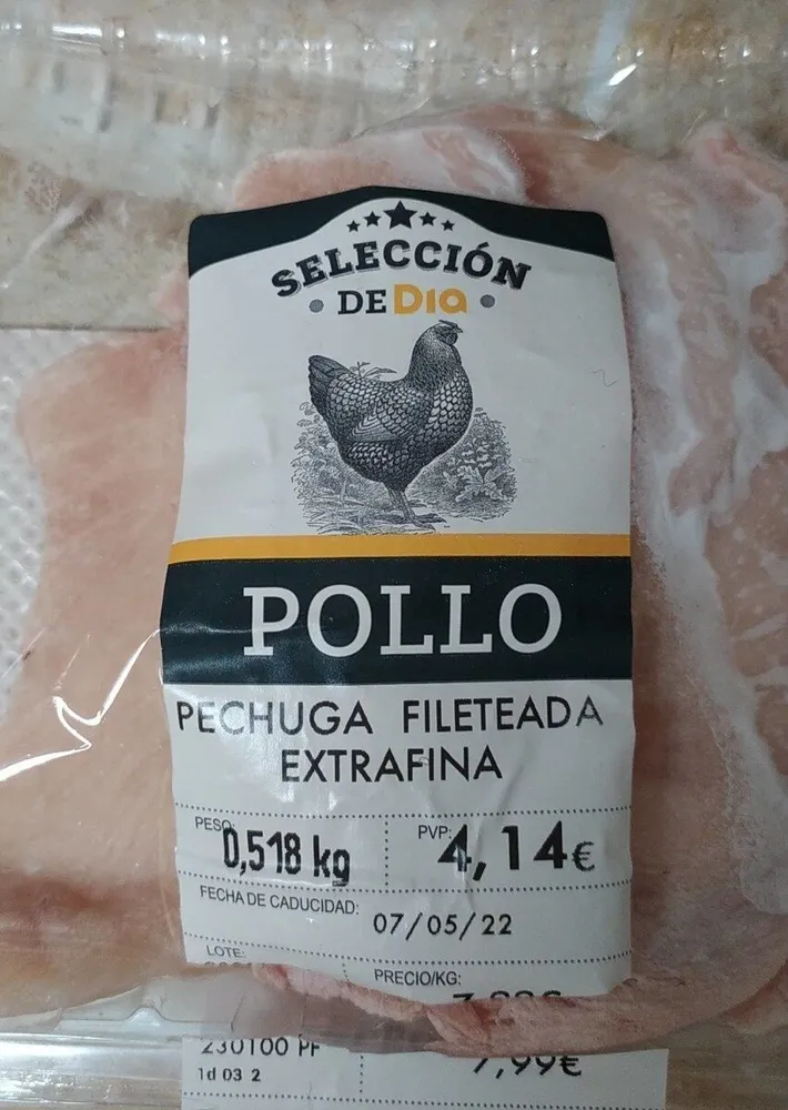 Pechuga fileteada