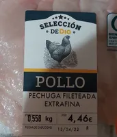 Pechuga fileteada extrafina de pollo