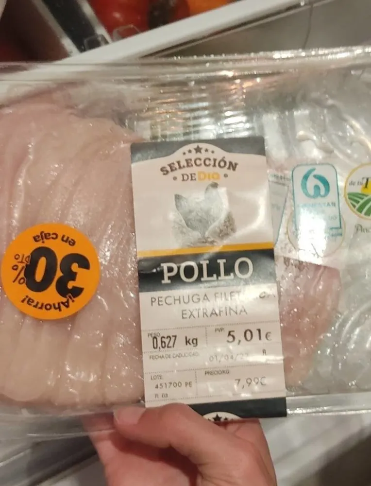 Pechuga fileteada extrafina