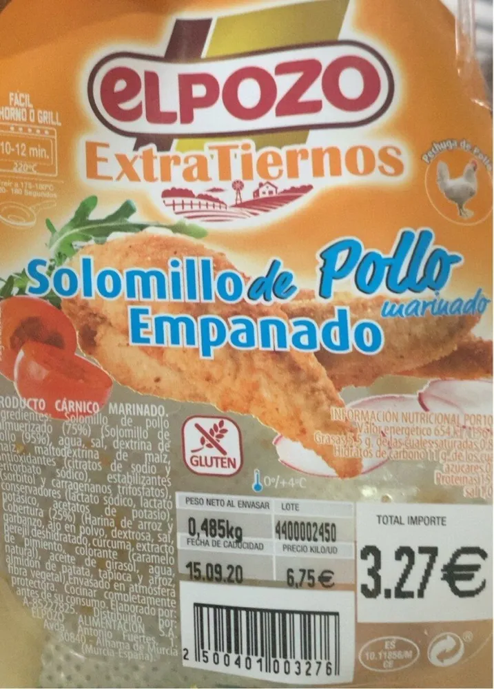 SOLOMILLO DE POLLO EMPANADO