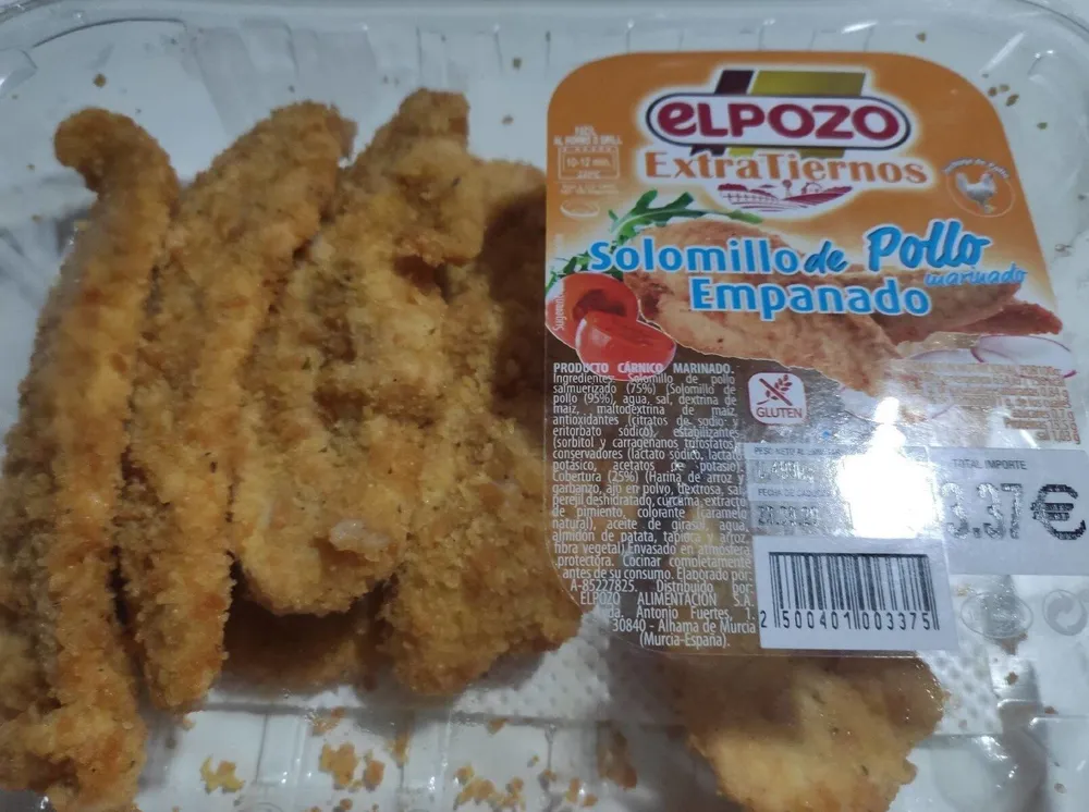 Solomillo de pollo marinado empanado