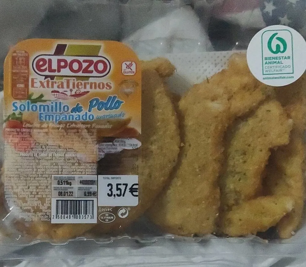 Solomillo de Pollo empanado