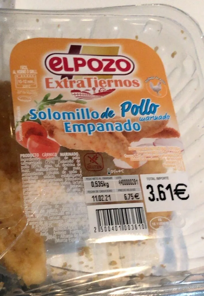 Solomillo de pollo marinado empanado sin gluten